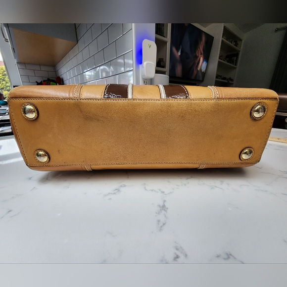 COACH Y2K Hampton Embossed Signature Stripe Leather Satchel 11609 EUC - Picture 5 of 16